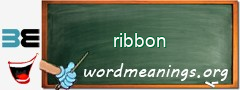 WordMeaning blackboard for ribbon